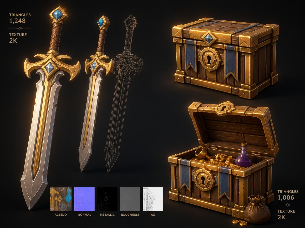 Vault Props Pack — Game Assets render